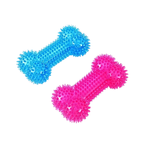 CANINE CREW SQUEAKY SPIKE BONE TOY - Animeal