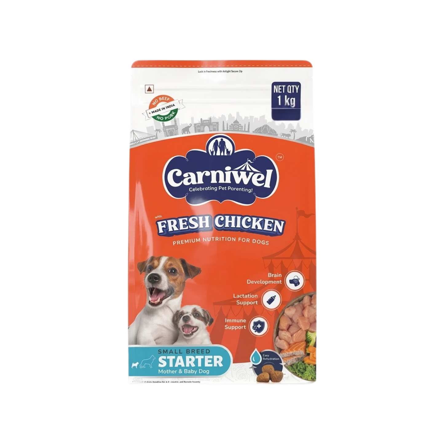 CARNIWEL FRESH CHIC SMALL DOG STARTER DRY FOOD [400GM] - Animeal