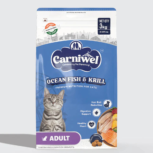 CARNIWEL OCEAN FISH & KRILL CAT ADULT DRY FOOD [3 KG] - Animeal