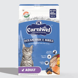 CARNIWEL OCEAN FISH & KRILL CAT ADULT DRY FOOD [400 GM] - Animeal