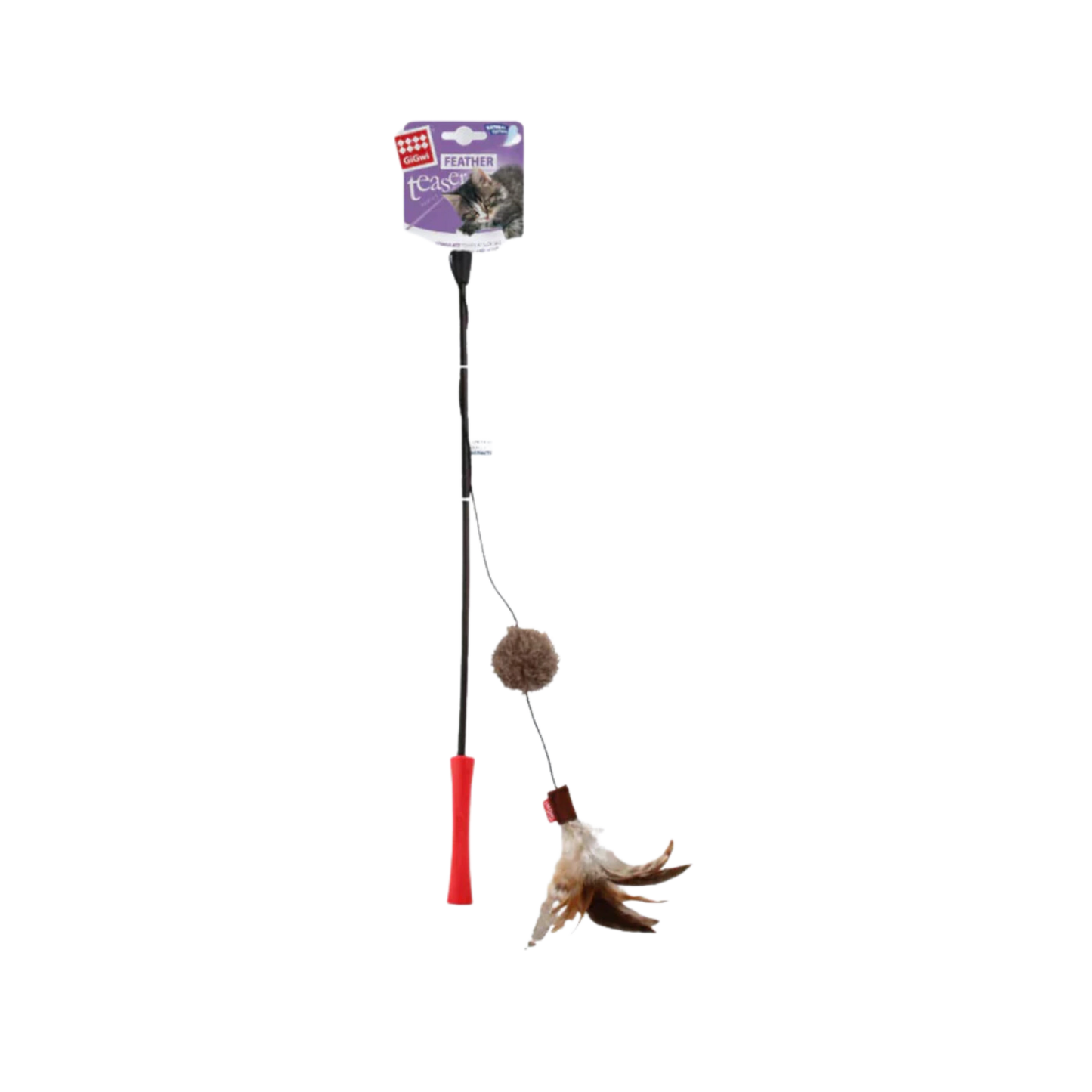 CATWAND FEATHER TEASER WITH TAIL & TPR HANDLE - Animeal