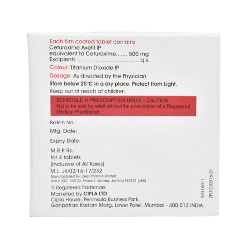 CEFASYN 500MG TABLET - Animeal