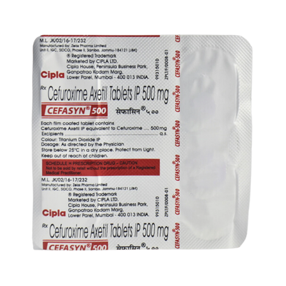 CEFASYN 500MG TABLET - Animeal