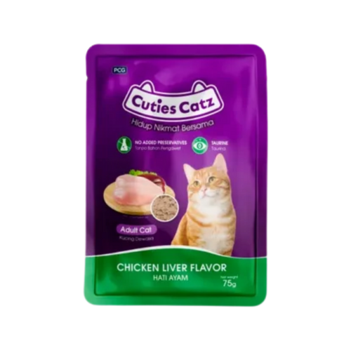 CUTIES CATZ CHICKEN LIVER POUCH - Animeal