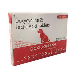 Canicon Doxicon-l 200mg Tablet for Dogs and Cats, 10 Tablets - Animeal