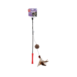 Catwand Feather Teaser with Tail & Tpr Handle for Cats - Animeal