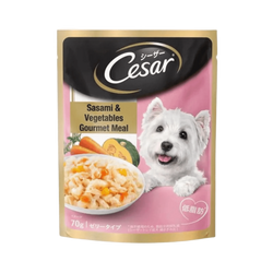Cesar Sasmi and Vegetable Gravy Wet Dog Food, 70g - Animeal