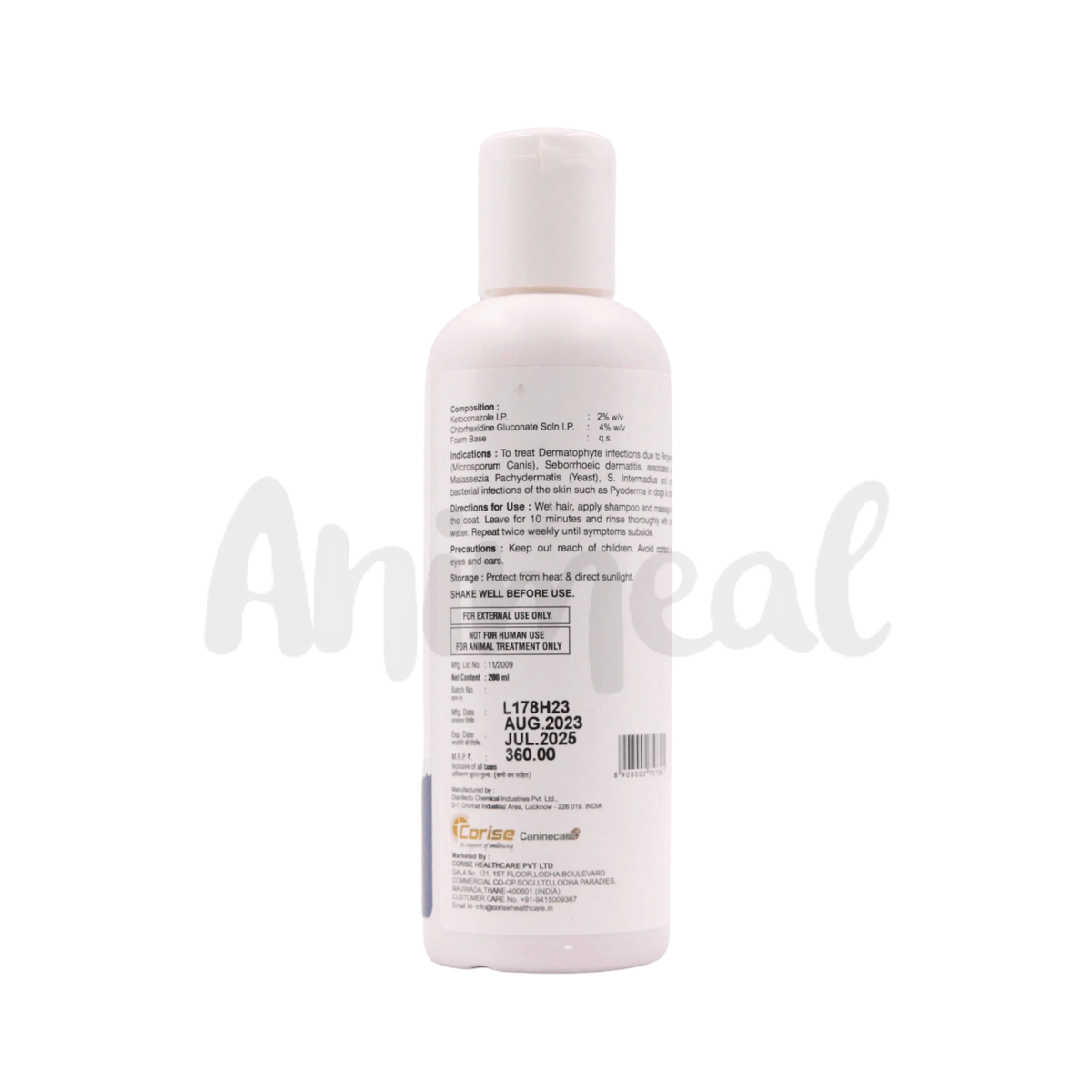 Corise Mycosan Vet Shampoo, 200ml - Animeal