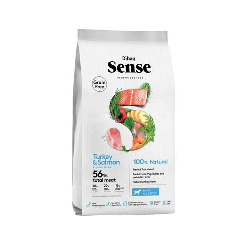 DIBAQ SENSE SALMON  TURKEY PUPPY DRY FOOD - Animeal