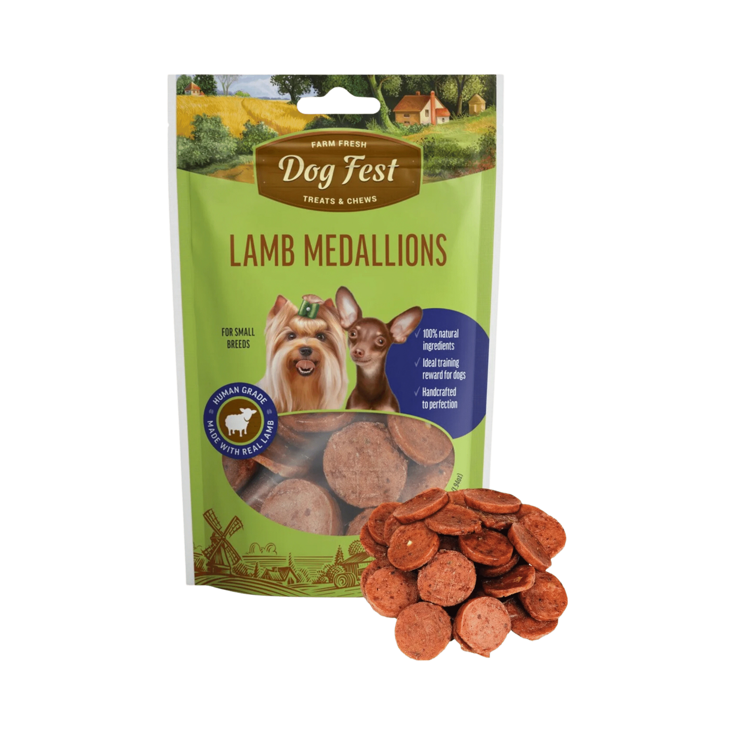 DOGFEST LAMB MEDALLIONS TREATS - Animeal
