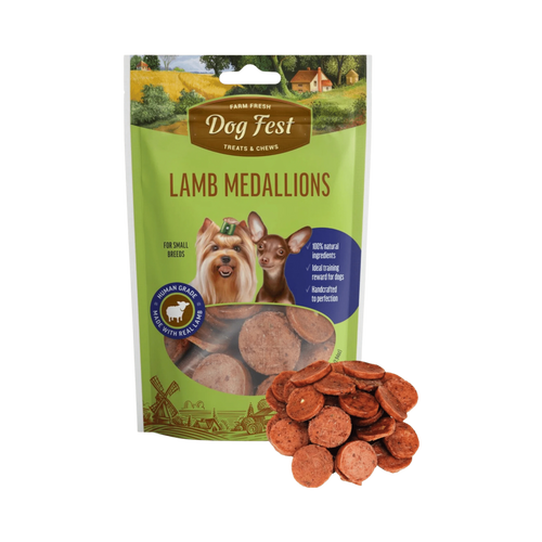 DOGFEST LAMB MEDALLIONS TREATS - Animeal