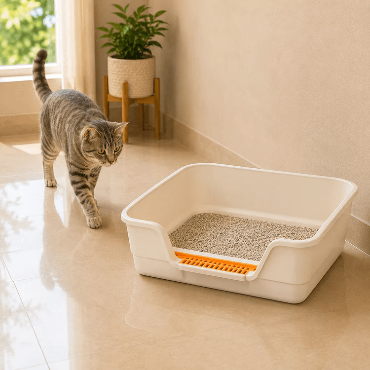 DOKITTI OPEN TOP CAT LITTER TRAY - Animeal