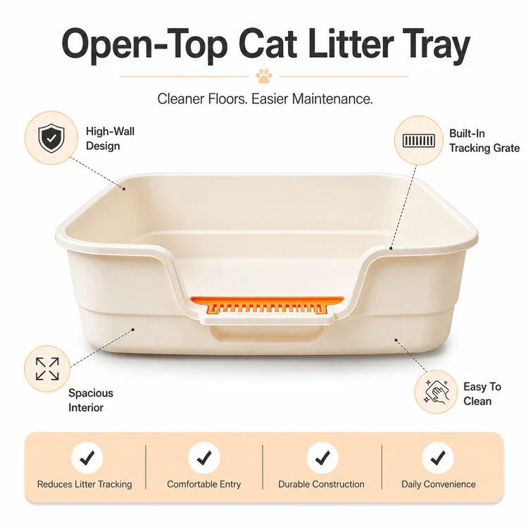 DOKITTI OPEN TOP CAT LITTER TRAY - Animeal