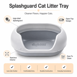 DOKITTI SPLASHGUARD CAT LITTER TRAY - Animeal