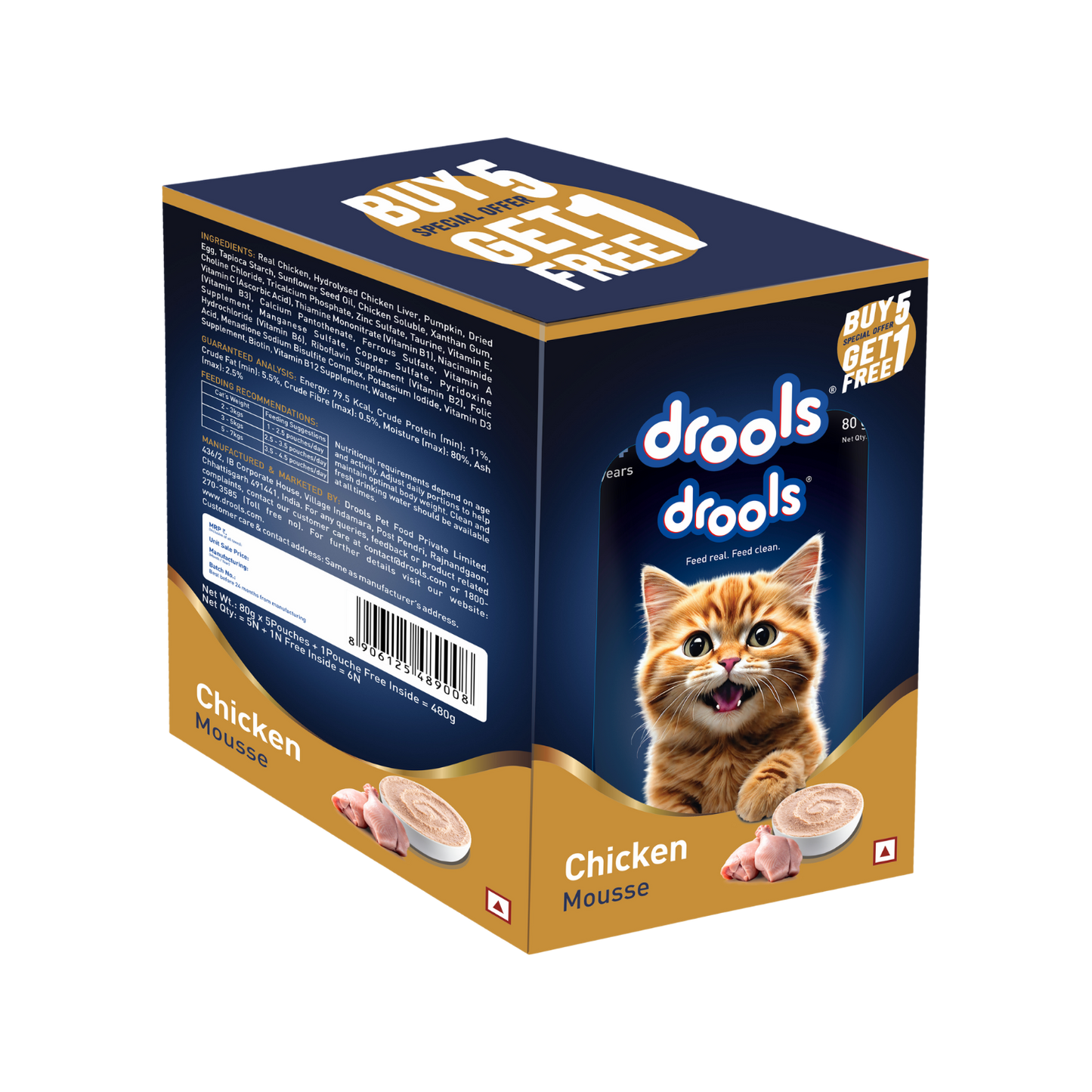 DROOLS CHIC MOUSSE KITTEN WET FOOD [80g] - Animeal