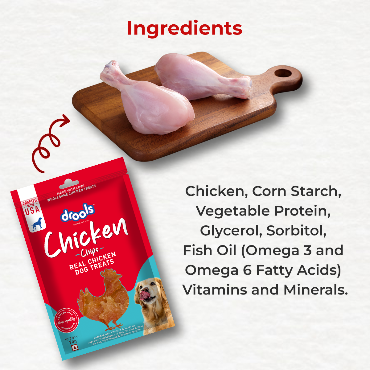DROOLS CHICKEN CHIPS DOG TREAT - Animeal