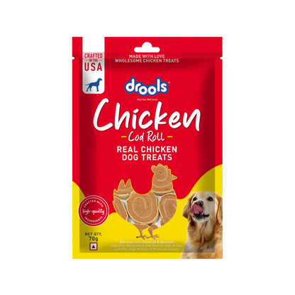 DROOLS CHICKEN COD ROLL DOG TREAT - Animeal