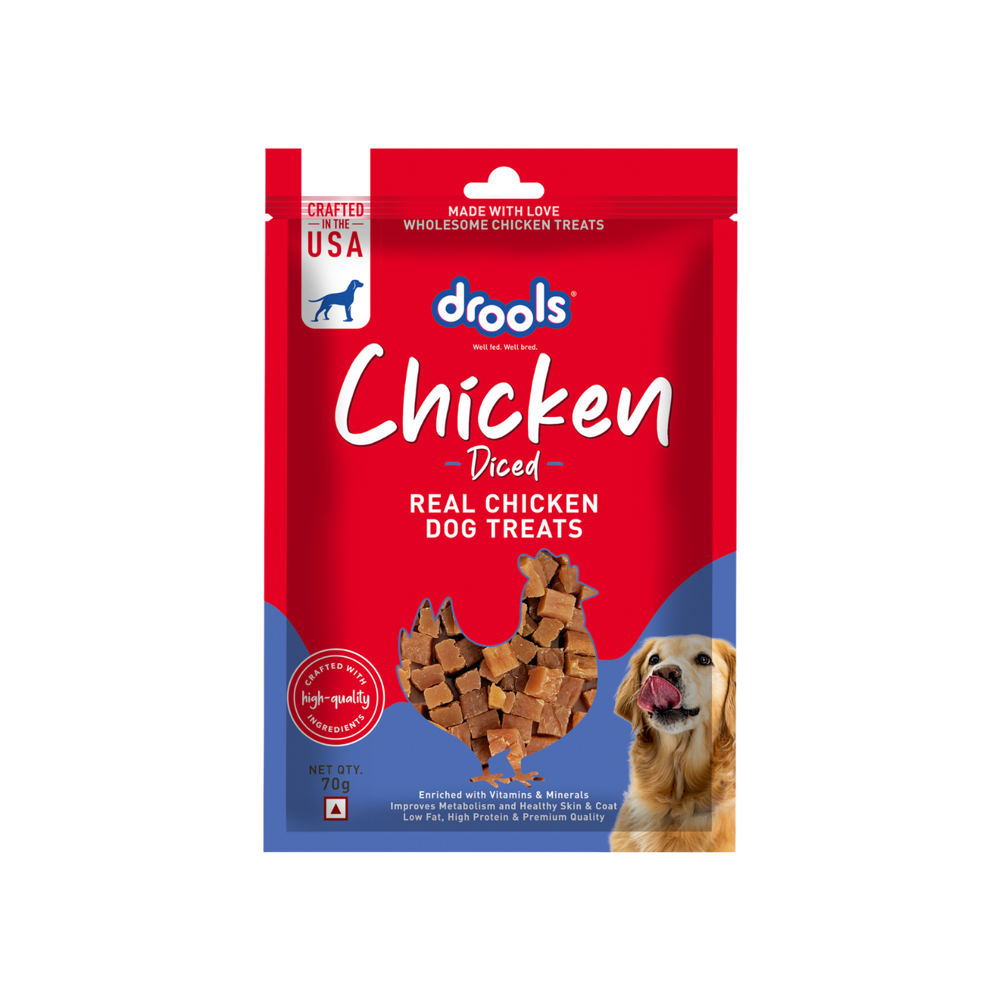 DROOLS CHICKEN DICED DOG TREAT - Animeal