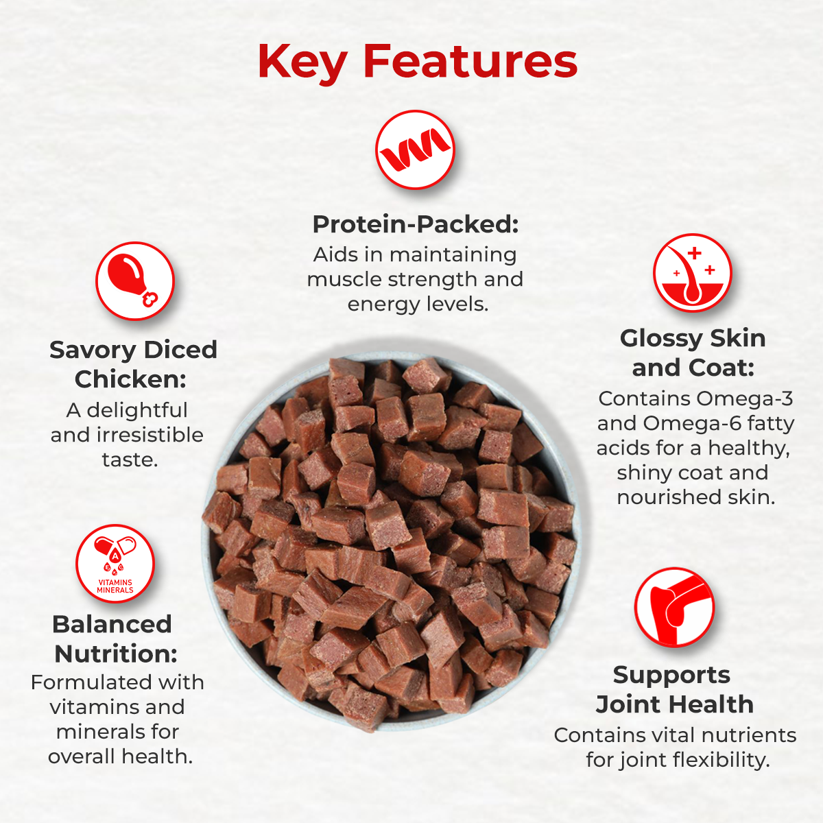 DROOLS CHICKEN DICED DOG TREAT - Animeal