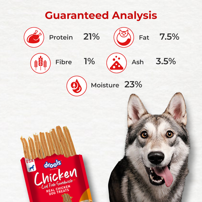 DROOLS COD FISH SANDWICH DOG TREAT - Animeal