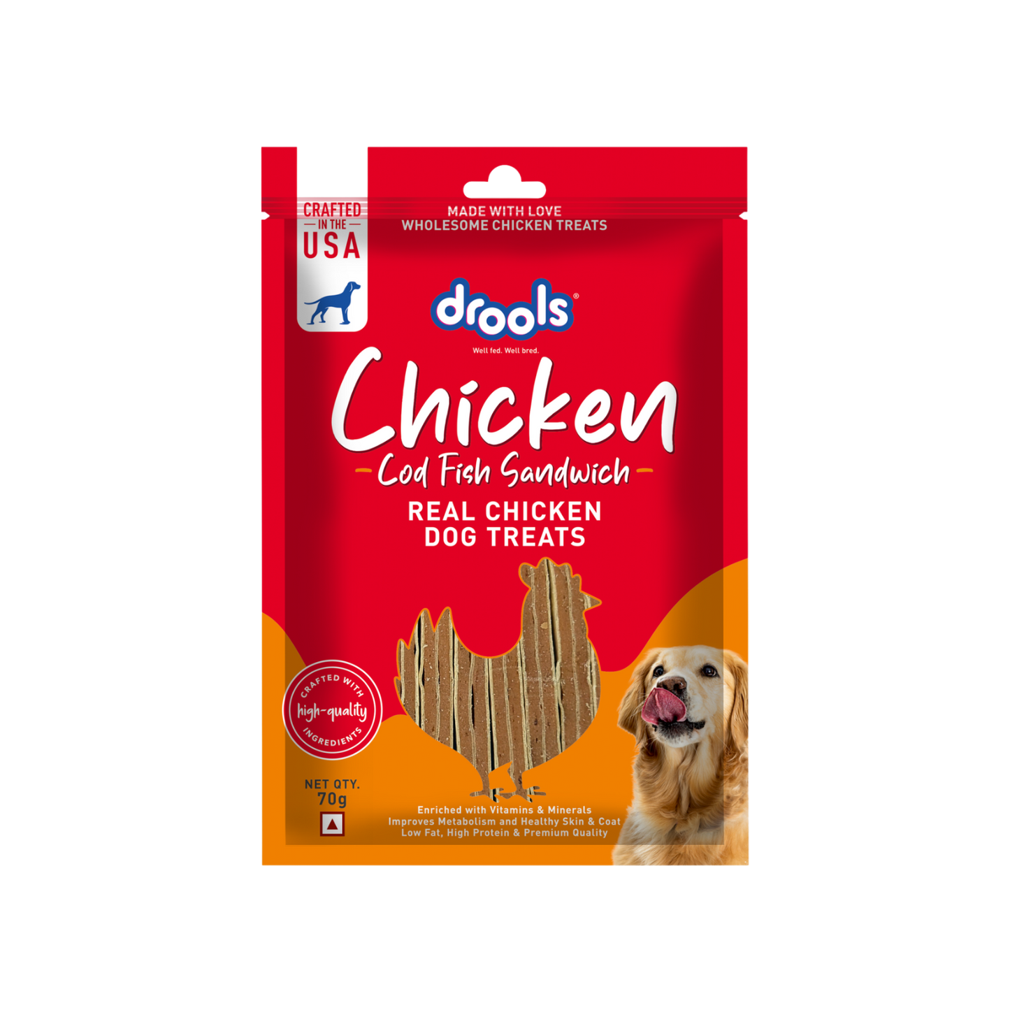 DROOLS COD FISH SANDWICH DOG TREAT - Animeal