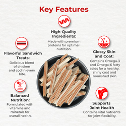 DROOLS COD FISH SANDWICH DOG TREAT - Animeal