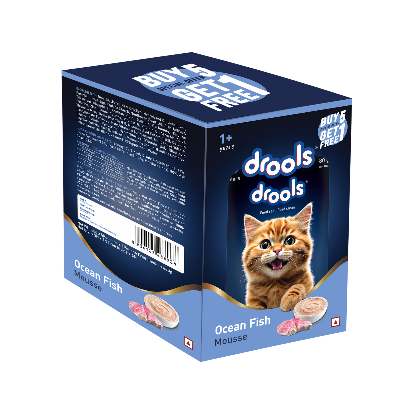 DROOLS OCEAN FISH MOUSSE CAT WET FOOD - Animeal
