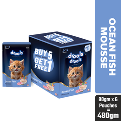 DROOLS OCEAN FISH MOUSSE KITTEN WET FOOD [80g] - Animeal