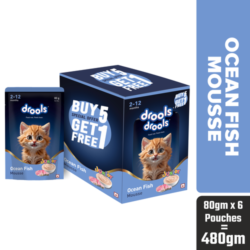 DROOLS OCEAN FISH MOUSSE KITTEN WET FOOD [80g] - Animeal