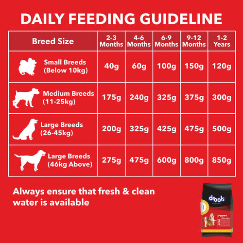 DROOLS PUPPY CHIC & EGG DRY FOOD (M) - Animeal