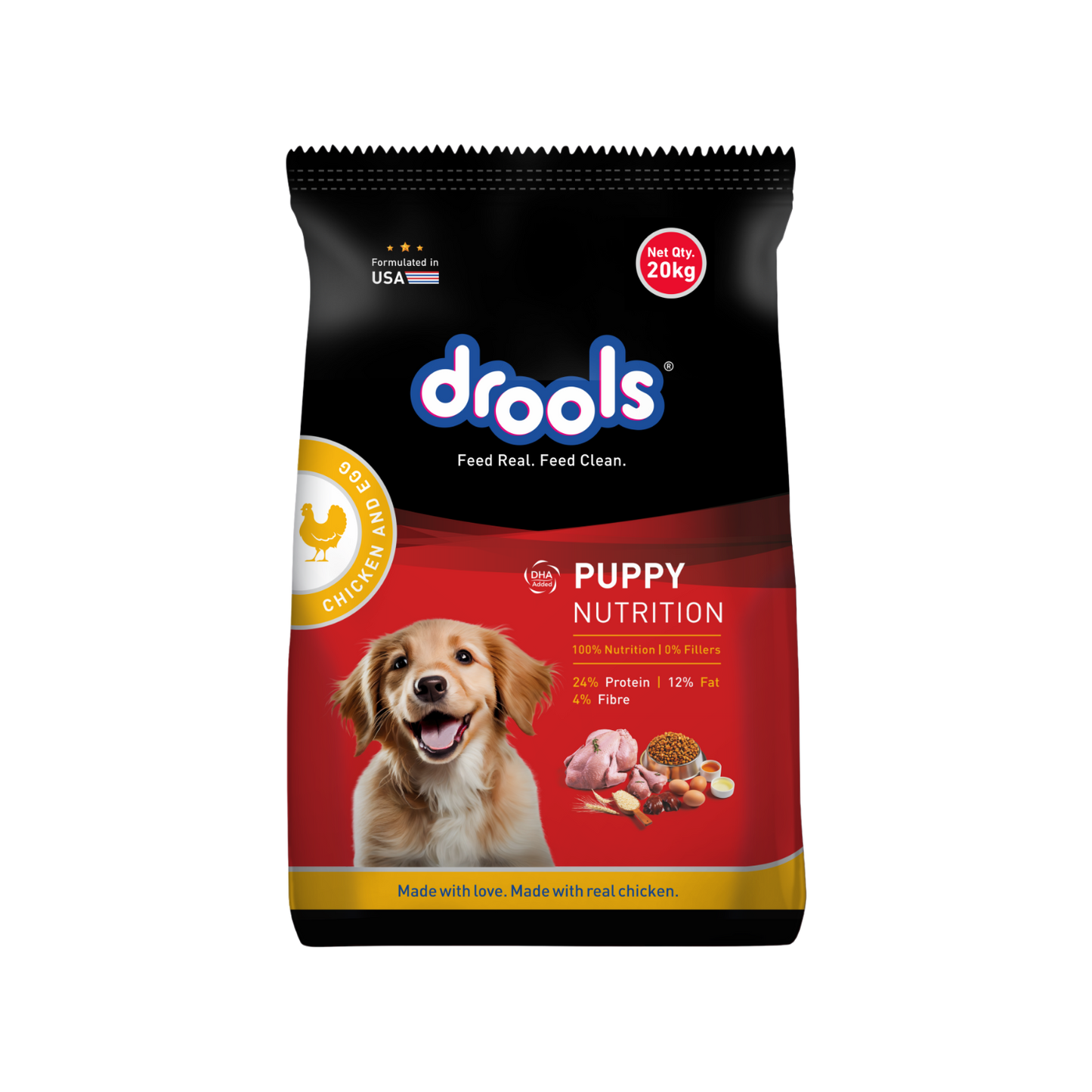 DROOLS PUPPY CHIC & EGG DRY FOOD (XXL) - Animeal