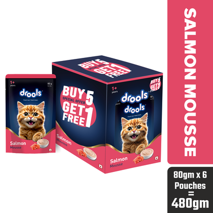 DROOLS SALMON MOUSSE KITTEN WET FOOD [80g] - Animeal