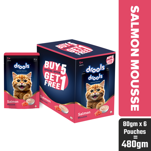 DROOLS SALMON MOUSSE KITTEN WET FOOD [80g] - Animeal