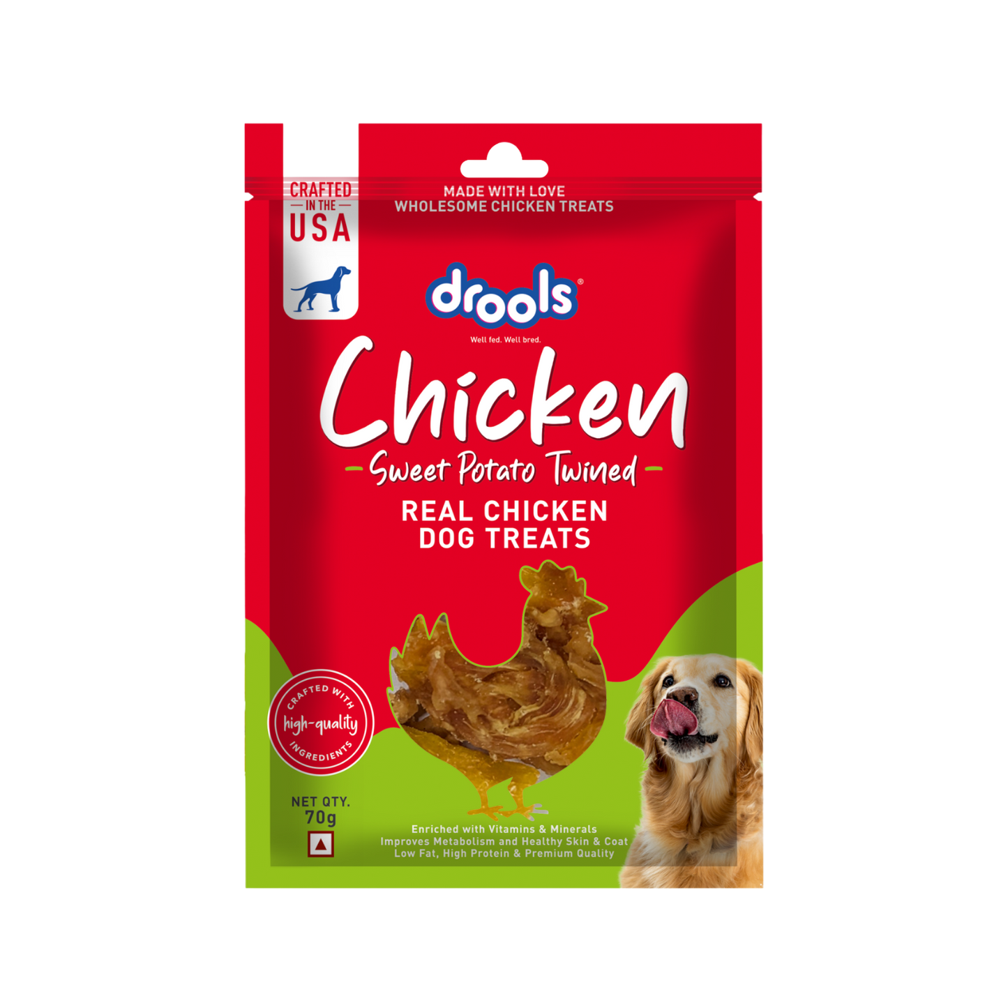 DROOLS SWEET POTATO TWINED DOG TREAT - Animeal