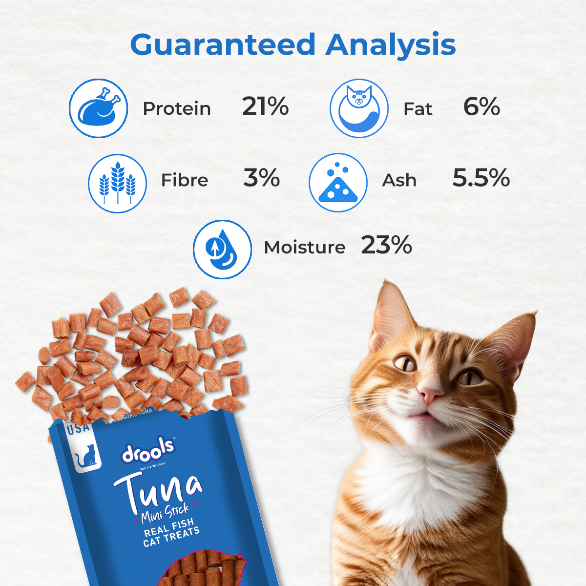 DROOLS TUNA MINI STICKS CAT TREAT - Animeal
