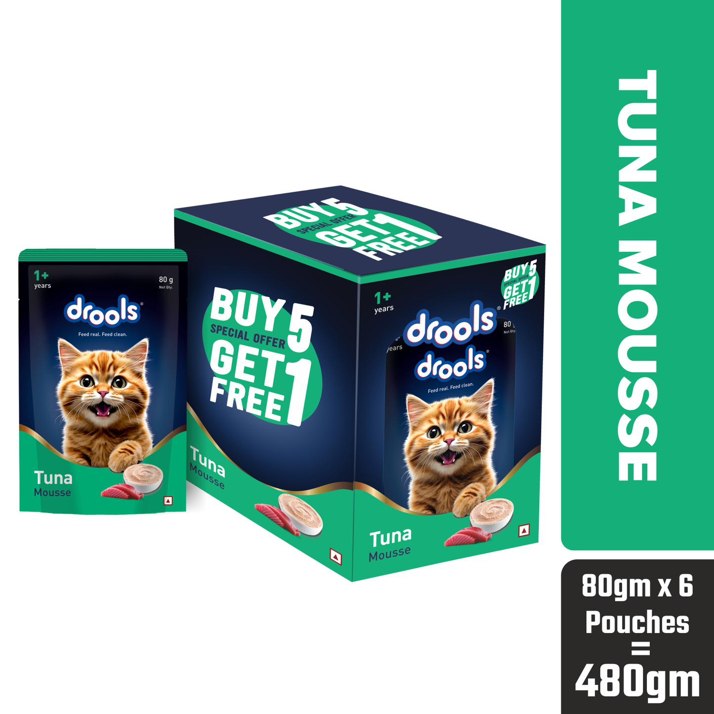 DROOLS TUNA MOUSSE CAT WET FOOD [80g] - Animeal