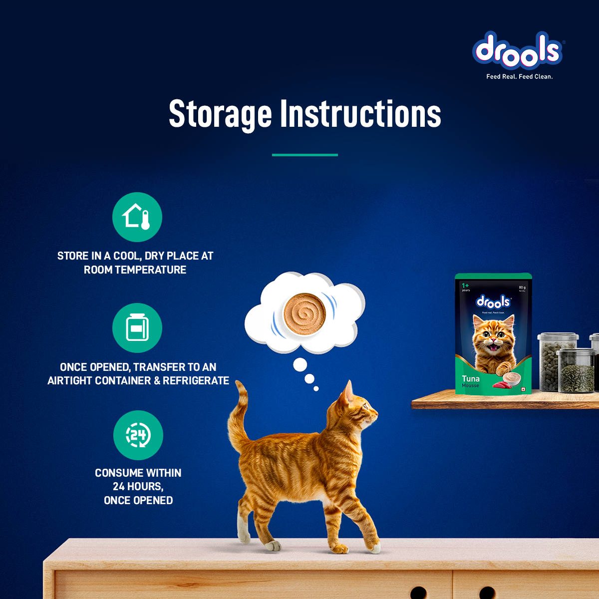 DROOLS TUNA MOUSSE CAT WET FOOD [80g] - Animeal