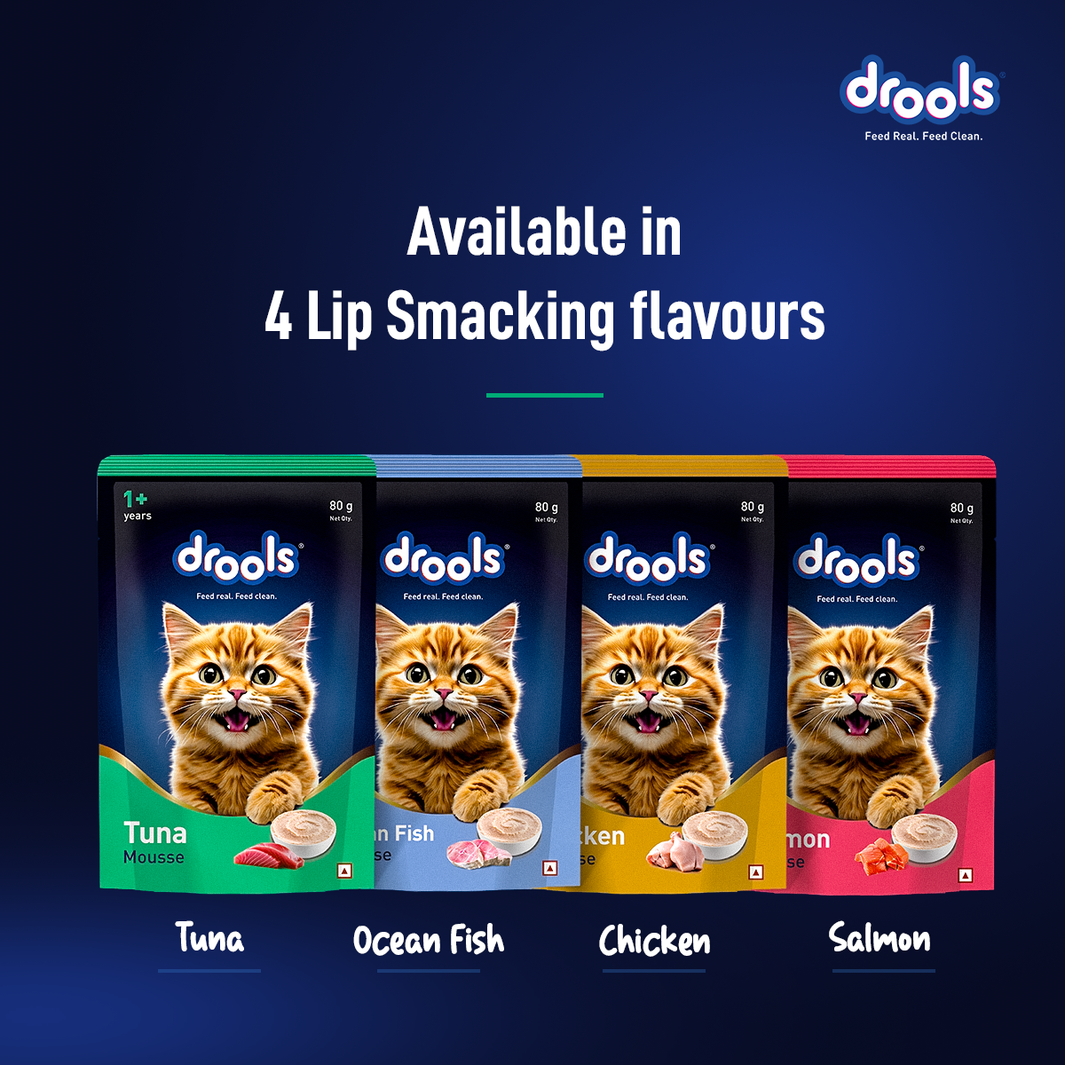 DROOLS TUNA MOUSSE CAT WET FOOD [80g] - Animeal