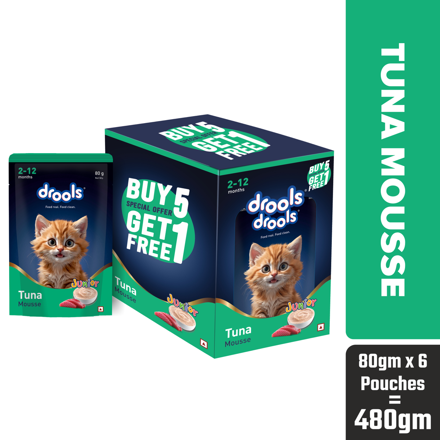DROOLS TUNA MOUSSE KITTEN WET FOOD [80g] - Animeal