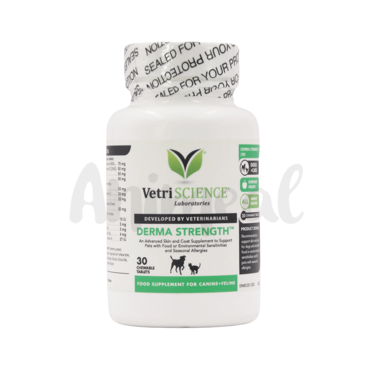 Derma Strength Tablet for Dogs and Cats, 30 Tablets - Animeal