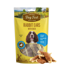 Dog Fest Rabbit Ears with Duck Dog Treat 90g - Animeal