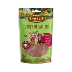 Dog Fest Turkey Medallions Dog Treat 55g - Animeal