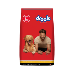 Drools Adult Chicken and Egg Dry Dog Food, 10kg - Animeal