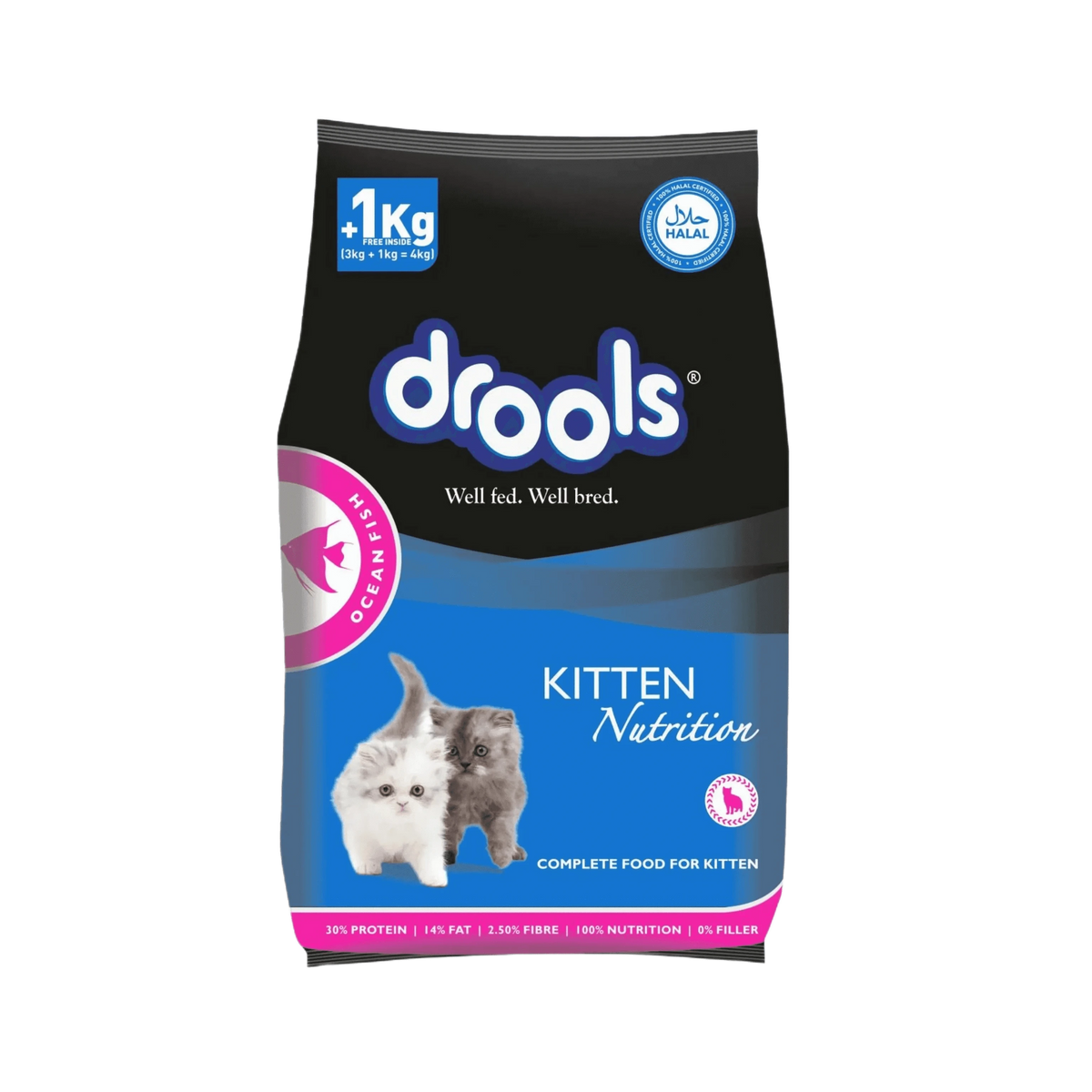 Drools Kitten Ocean Fish Dry Cat Food, 1.2kg - Animeal