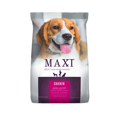 Drools Maxi Adult Chicken and Liver Dry Dog Food, 500g - Animeal
