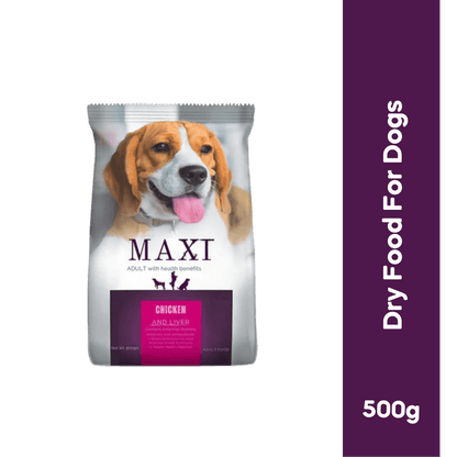 Drools Maxi Adult Chicken and Liver Dry Dog Food, 500g - Animeal