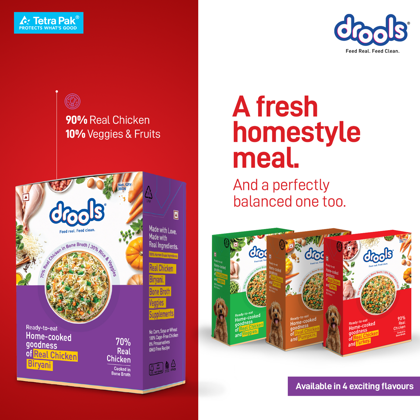 Drools Tetra Pack Real Chicken Biryani 350gm - Animeal