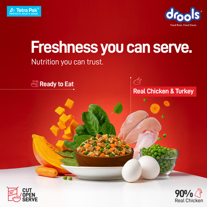 Drools Tetra Pack Real Chicken Turkey 350gm - Animeal