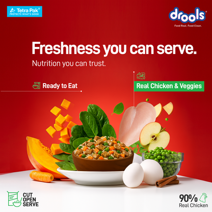 Drools Tetra Pack Real ChickenVeggies 350gm - Animeal
