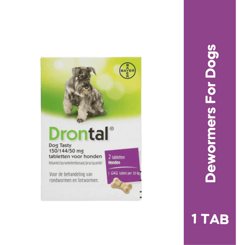 Elanco Drontal Plus Tasty Dewormer Tablets for Dogs, 6 Tablets - Animeal